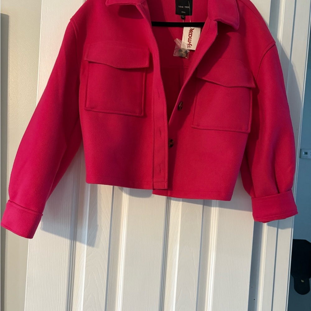 Love Tree Bold Pink Women's Blazer